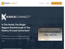 Tablet Screenshot of kwickconnect.com
